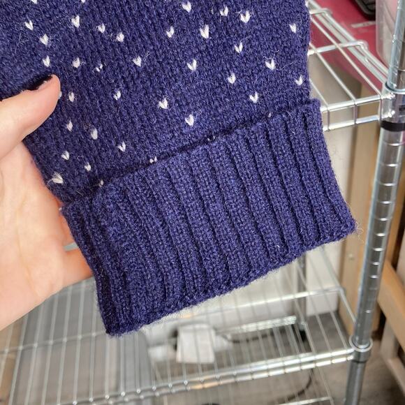 Vintage Jan Horrox Womens Blue Christmas Snowman Wool Button Up Cardigan Size 40 - Picture 9 of 11